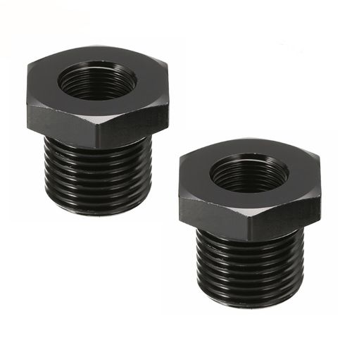 工廠定制cnc車削零件螺紋機械產(chǎn)品汽車機油濾清器螺紋適配器黑色陽極